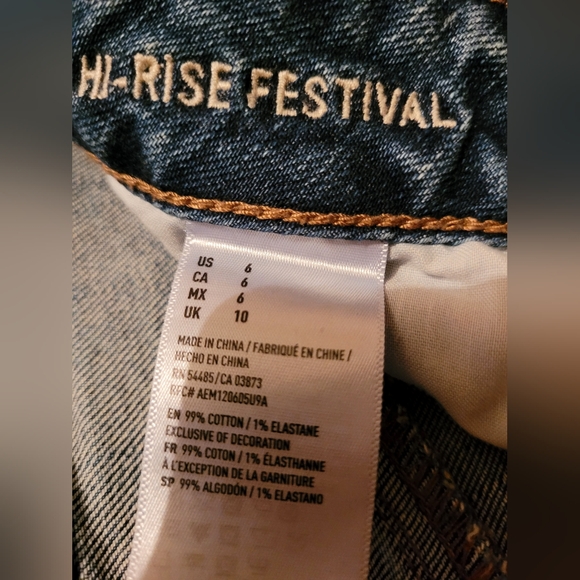 Hi-rise Festival American Eagle Short Shorts - Picture 4 of 7